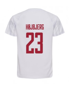Dänemark Pierre-Emile Hojbjerg #23 Auswärtstrikot WM 2022 Kurzarm